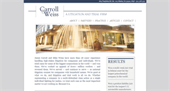 Desktop Screenshot of carrollweiss.com